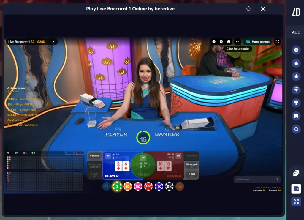 Lucky Dreams online casino baccarat